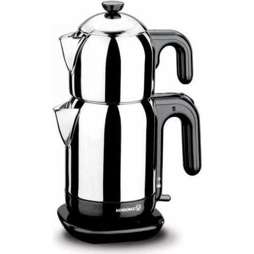 KORKMAZ A369 DEMTEZ ELEKTRİKLİ ÇAYDANLIK INOX SİYAH