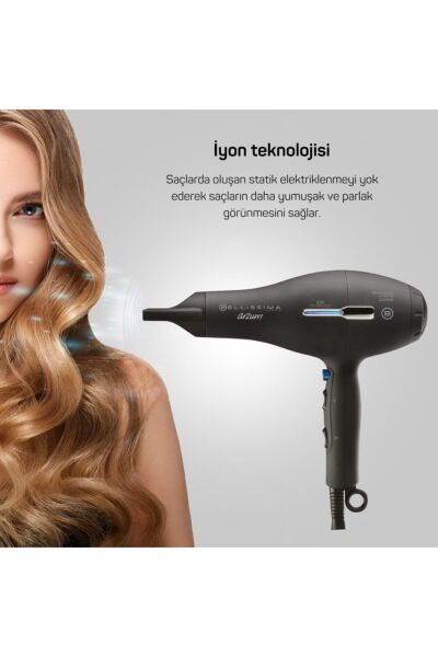 ARZUM AR5003 SİYAH BELLISSIMA PROF.İYONLU SAÇ KURUTMA MAK.