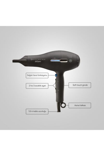 ARZUM AR5003 SİYAH BELLISSIMA PROF.İYONLU SAÇ KURUTMA MAK.