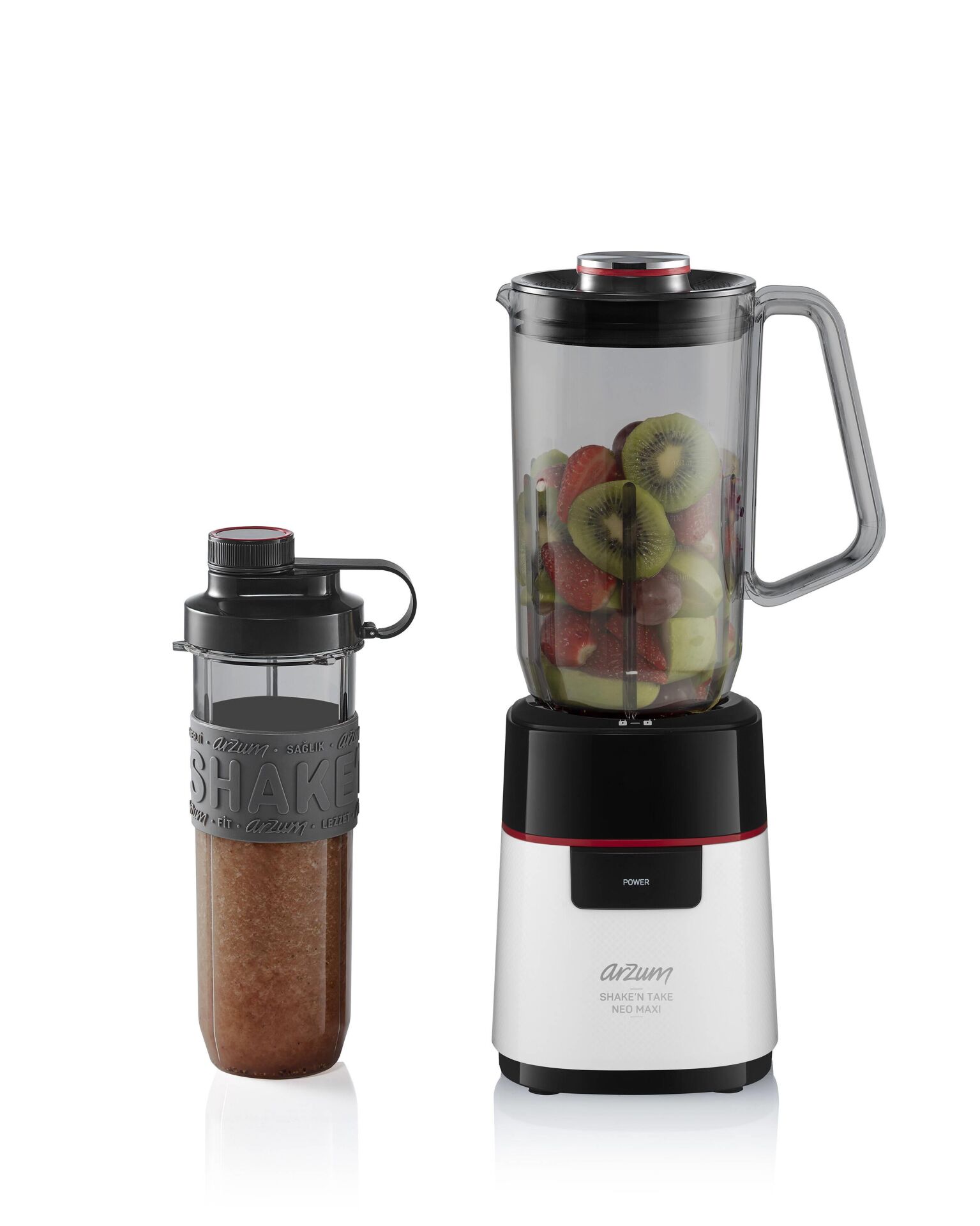 ARZUM AR1174-B SHAKE'N TAKE NEO MAXİ SÜRAHİ BLENDER BEYAZ