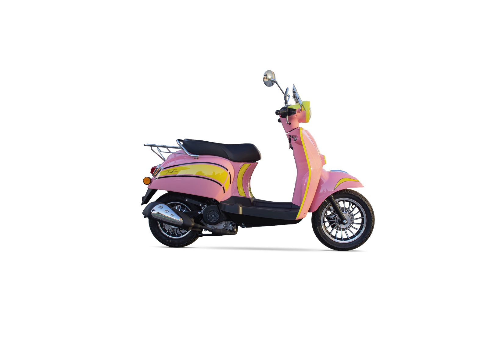 FALCON TURTLE 50 BENZİNLİ SCOOTER PEMBE-SARI