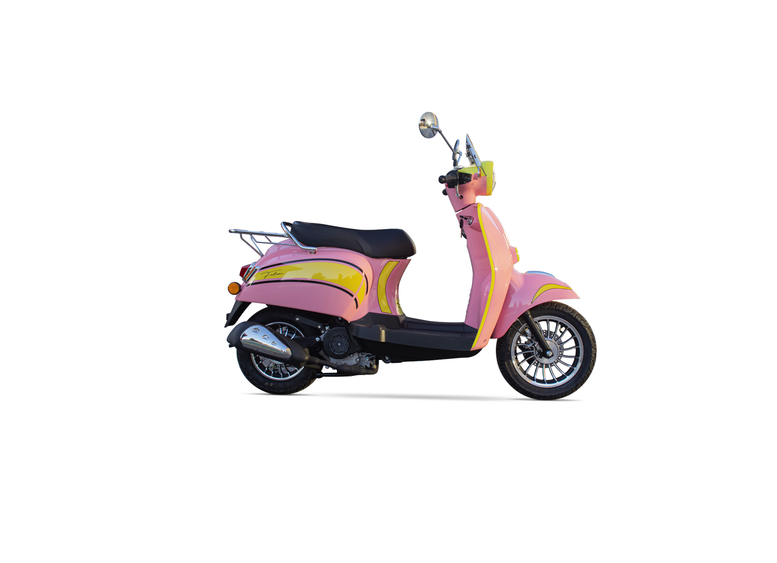 FALCON TURTLE 50 BENZİNLİ SCOOTER PEMBE-SARI