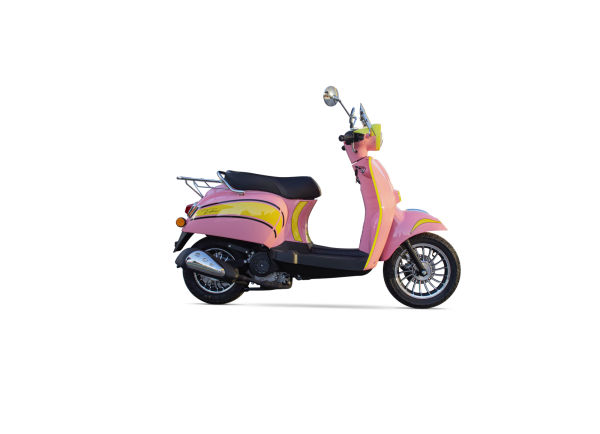 FALCON TURTLE 50 BENZİNLİ SCOOTER PEMBE-SARI