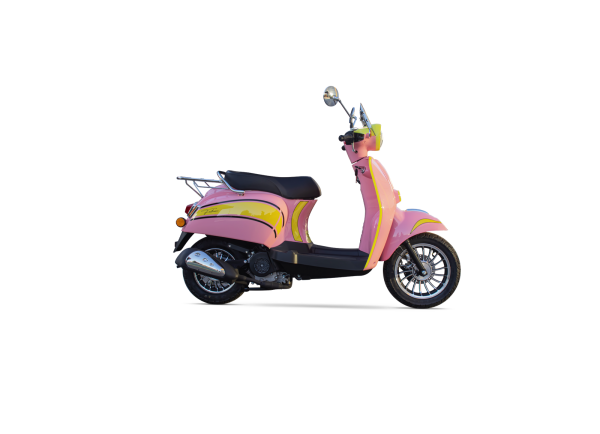 FALCON TURTLE 50 BENZİNLİ SCOOTER PEMBE-SARI