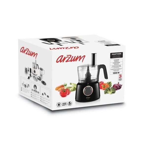 ARZUM AR1064 MAXTHON SİYAH MUTFAK ROBOTU