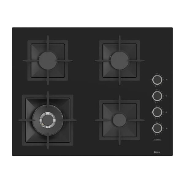 FERRE SC405-WFA SİYAH FLAME ART 65CM ANKASTRE CAM OCAK