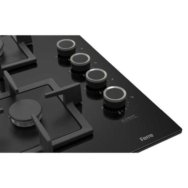 FERRE SC405-WFA SİYAH FLAME ART 65CM ANKASTRE CAM OCAK