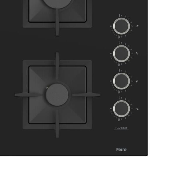 FERRE SC405-WFA SİYAH FLAME ART 65CM ANKASTRE CAM OCAK