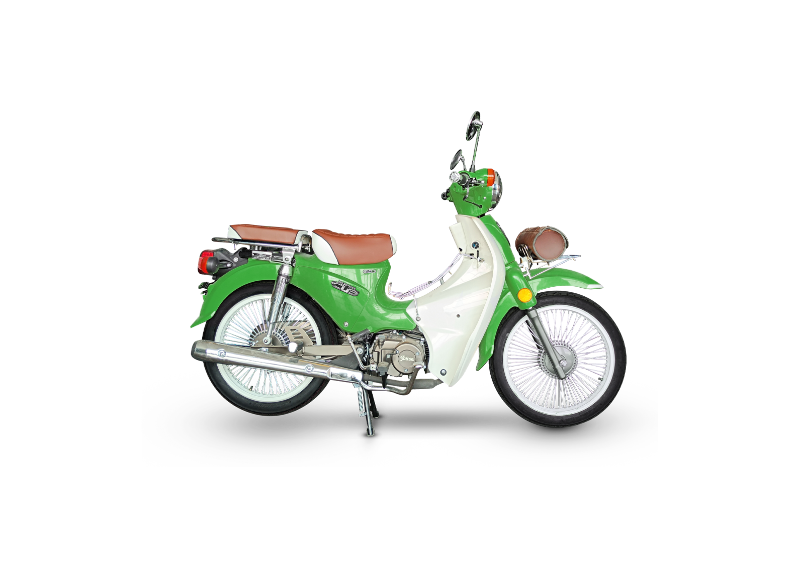 FALCON CUP RETRO 50 İ.BENZİNLİ MOTOR YEŞİL-BEYAZ