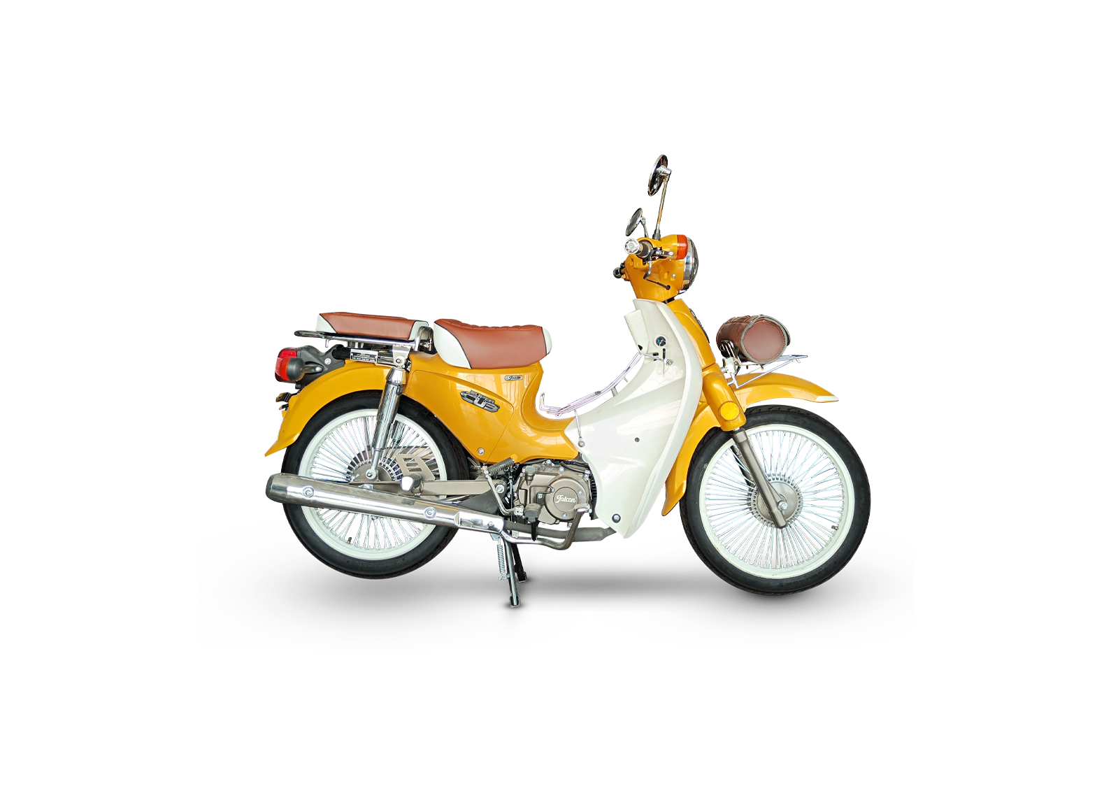 FALCON CUP RETRO 50 İ.BENZİNLİ MOTOR SARI-BEYAZ(BALRENGİ)