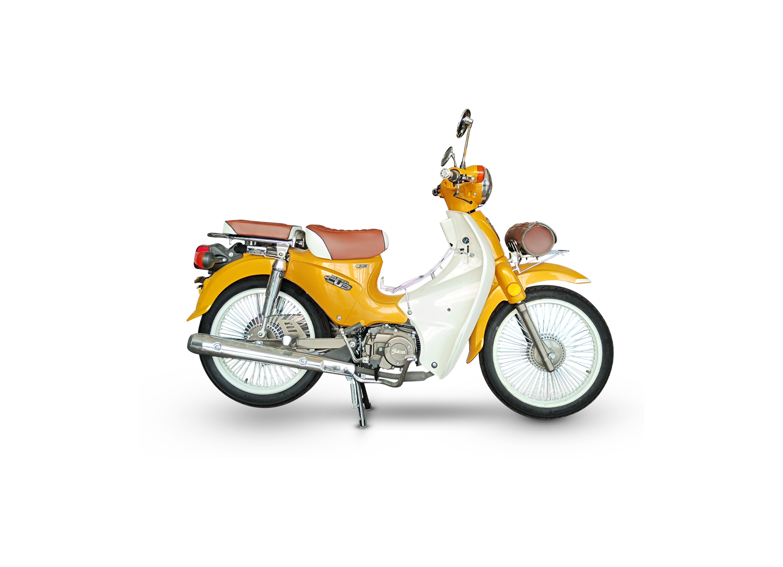 FALCON CUP RETRO 50 İ.BENZİNLİ MOTOR SARI-BEYAZ(BALRENGİ)