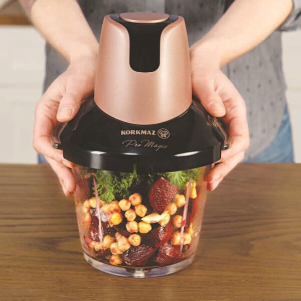 KORKMAZ A460-05 PRO MAGIC 4 BIÇAKLI CAM RASAGOLD-SİYAH