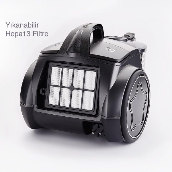 KORKMAZ A902-01 COSMOS PREMIUM ANTRASİT-SİYAH ELEKTRİKLİ SÜPÜRGE