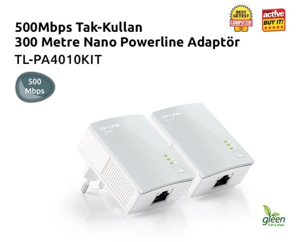 TP-LİNK TL-PA4010KIT 500mbps NANO STARTER KİT