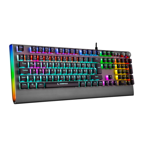 RAMPAGE KB-R210 FAVORY RAINBOW KRİSTAL BLUE MEKANİK KLAVYE