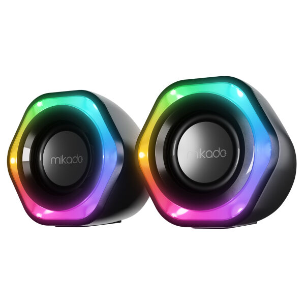 MIKADO MD-176 2.0 3W SİYAH AYDINLATMALI SPEAKER
