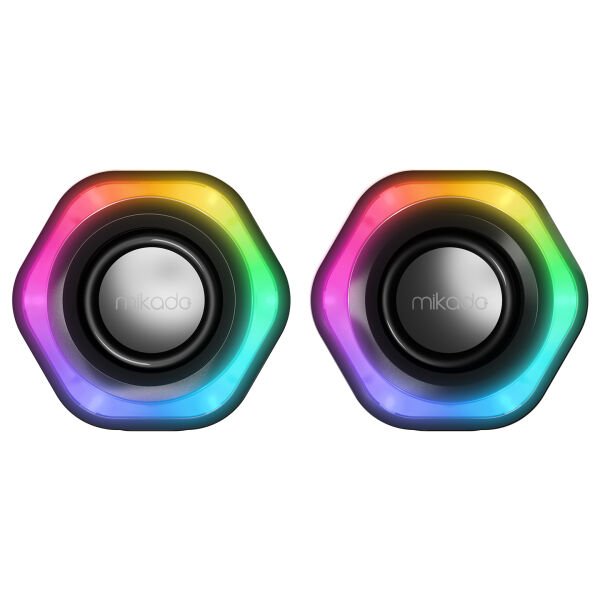 MIKADO MD-176 2.0 3W SİYAH AYDINLATMALI SPEAKER