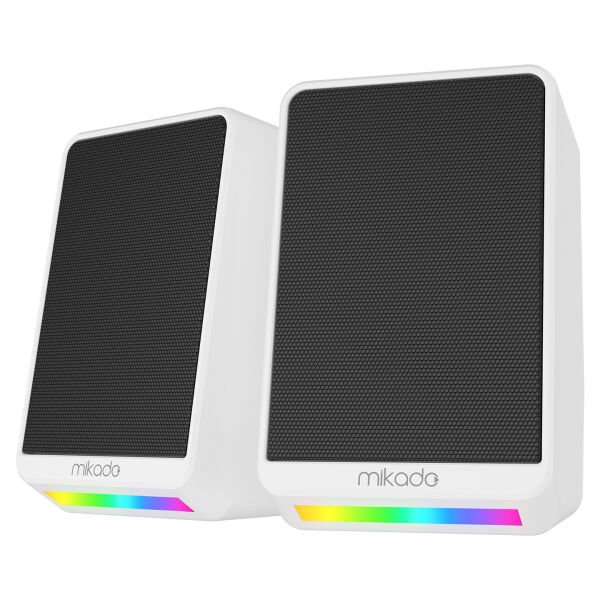 MIKADO MD-178 2.0 3W BEYAZ AYDINLATMALI SPEAKER