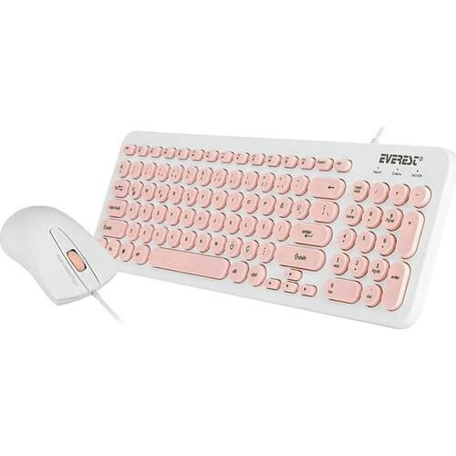 EVEREST KM-01K PEMBE KLAVYE+MOUSE SET