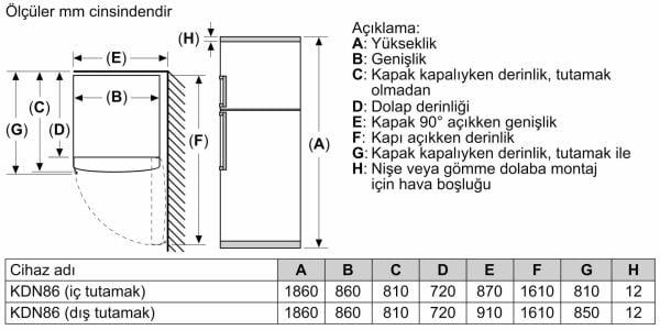 PROFİLO BD2086WEXN FROST BUZDOLABI