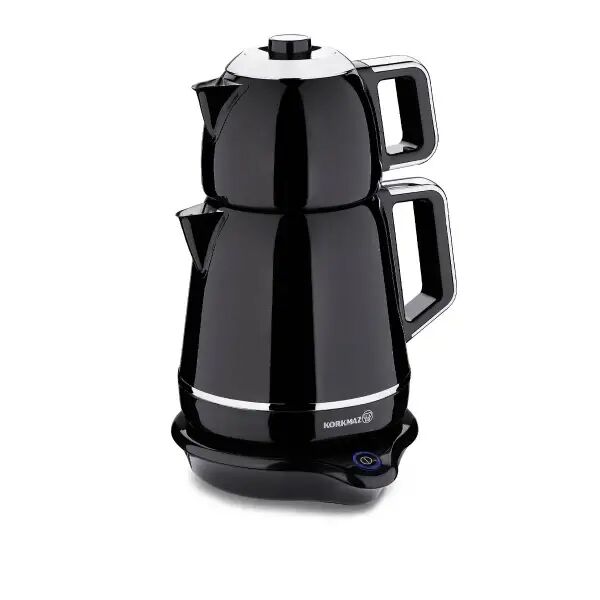 KORKMAZ A332-04 DEMİKS SİYAH-KROM ELEK.ÇAYDANLIK