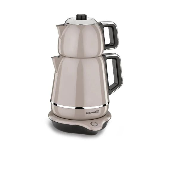 KORKMAZ A332-02 DEMİKS BEJ-KROM ELEKTRİKLİ ÇAYDANLIK