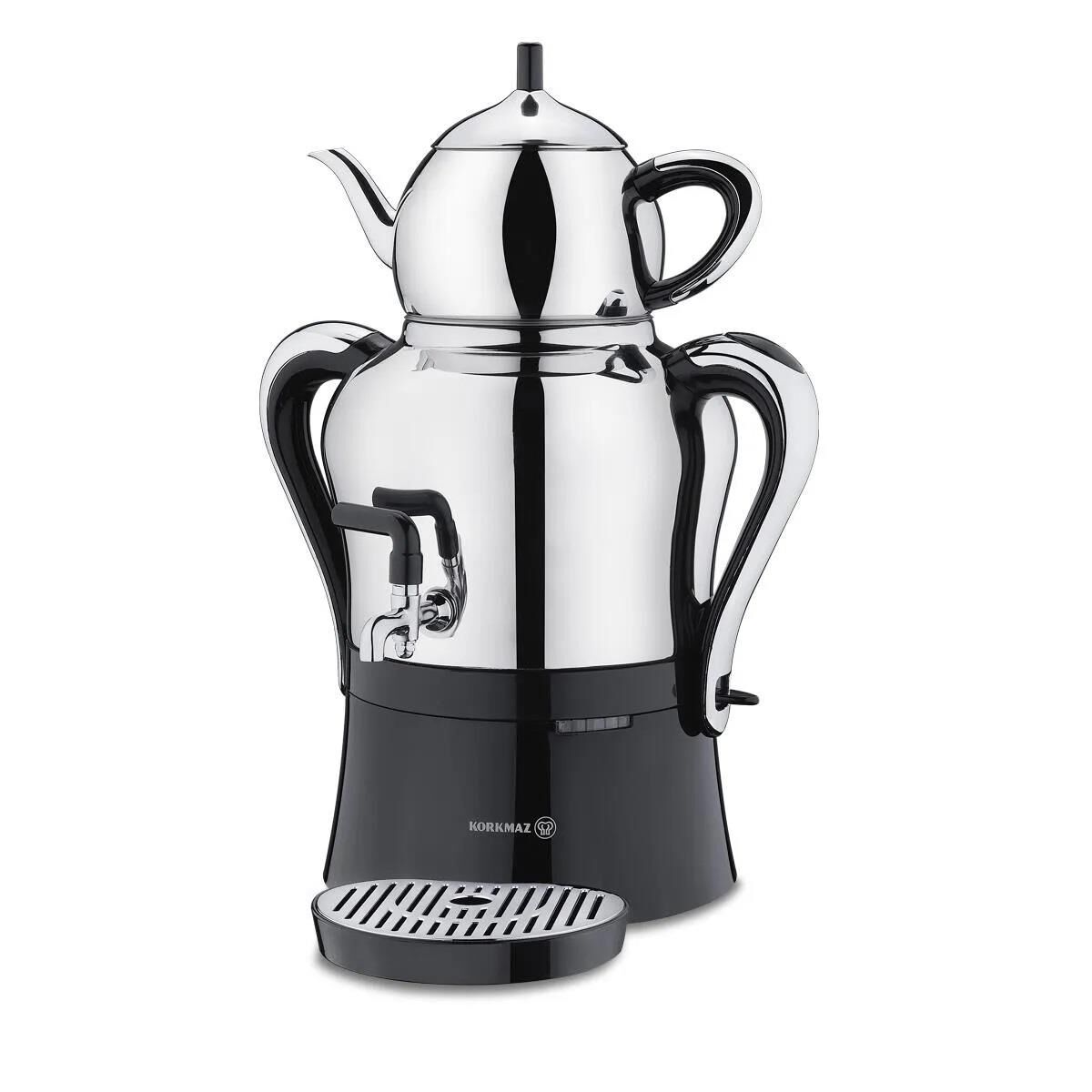 KORKMAZ A842 ÇAYKOLİK-2 SEMAVER İNOX-KROM