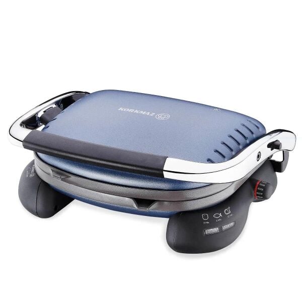 KORKMAZ A324-07 CASTRON M.LACİVERT-KROM TOST MAKİNESİ