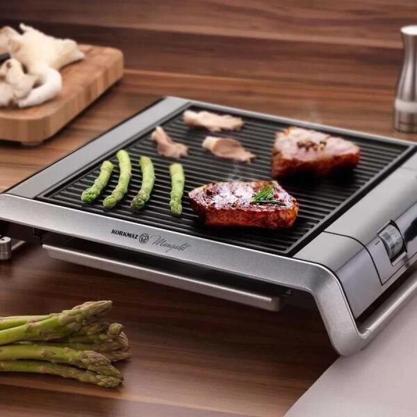 KORKMAZ A333-02 MANGALET BBQ SİYAH GRANİT IZGARA