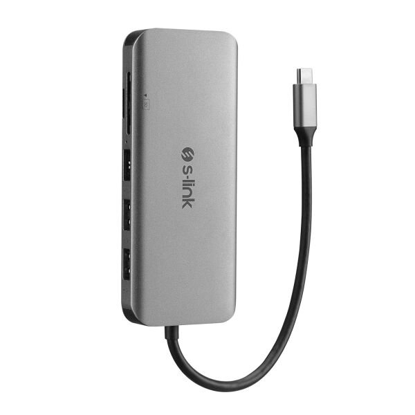 S-LINK SWAPP SW-U525 TYPE-C UÇLU ÇOKLU DÖNÜŞTÜRÜCÜ