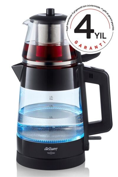 ARZUM AR3136 TEAMOND ÇAY MAKİNESİ SİYAH