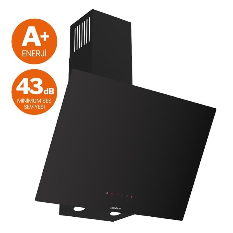 FERRE D077 SILENT TEK CAMLI DOK. 60CM SİYAH DAVLUMBAZ